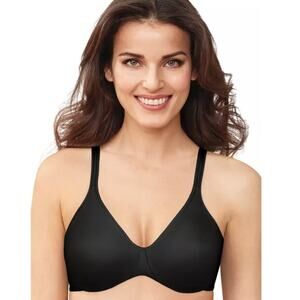 Bali Women's Size 38DD Black Back Smoothing Underwire Full Coverage Bra 3382